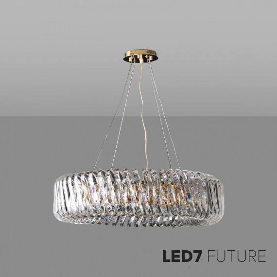 Loft Industry Modern - Spiral Glass Chandelier